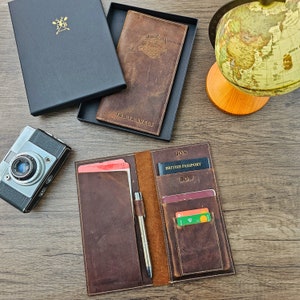 Personalisierte Paare Passport Reise Brieftasche Halter - Wanderlust Reisen Hochzeit Flitterwochen Geschenk