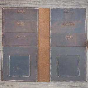 Personalisierte Familien Passport Reise Brieftasche Halter Cover (6 Personen) - Wanderlust Reisen Hochzeit Flitterwochen Geschenk