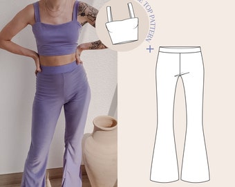 PATTERNS Sewing, Women Flare Leggings Pattern, Sport Flare Leggings Sewing  Pattern, XS to 2XL Size, Pdf Digital, Instant Download, A4 Print -  New  Zealand