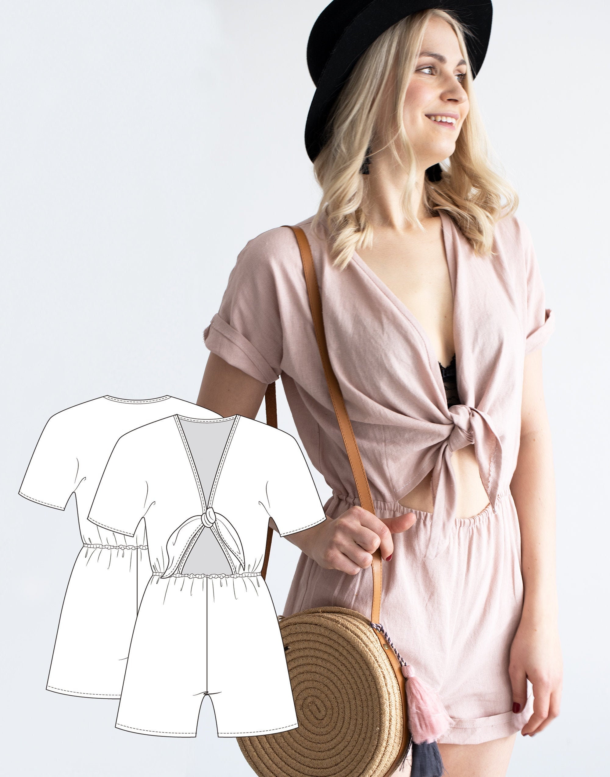 Short Jumpsuit PDF Sewing Pattern for Playsuit Overall sizes Etsy Baby sewing patterns hooded overall pattern baby jumpsuit