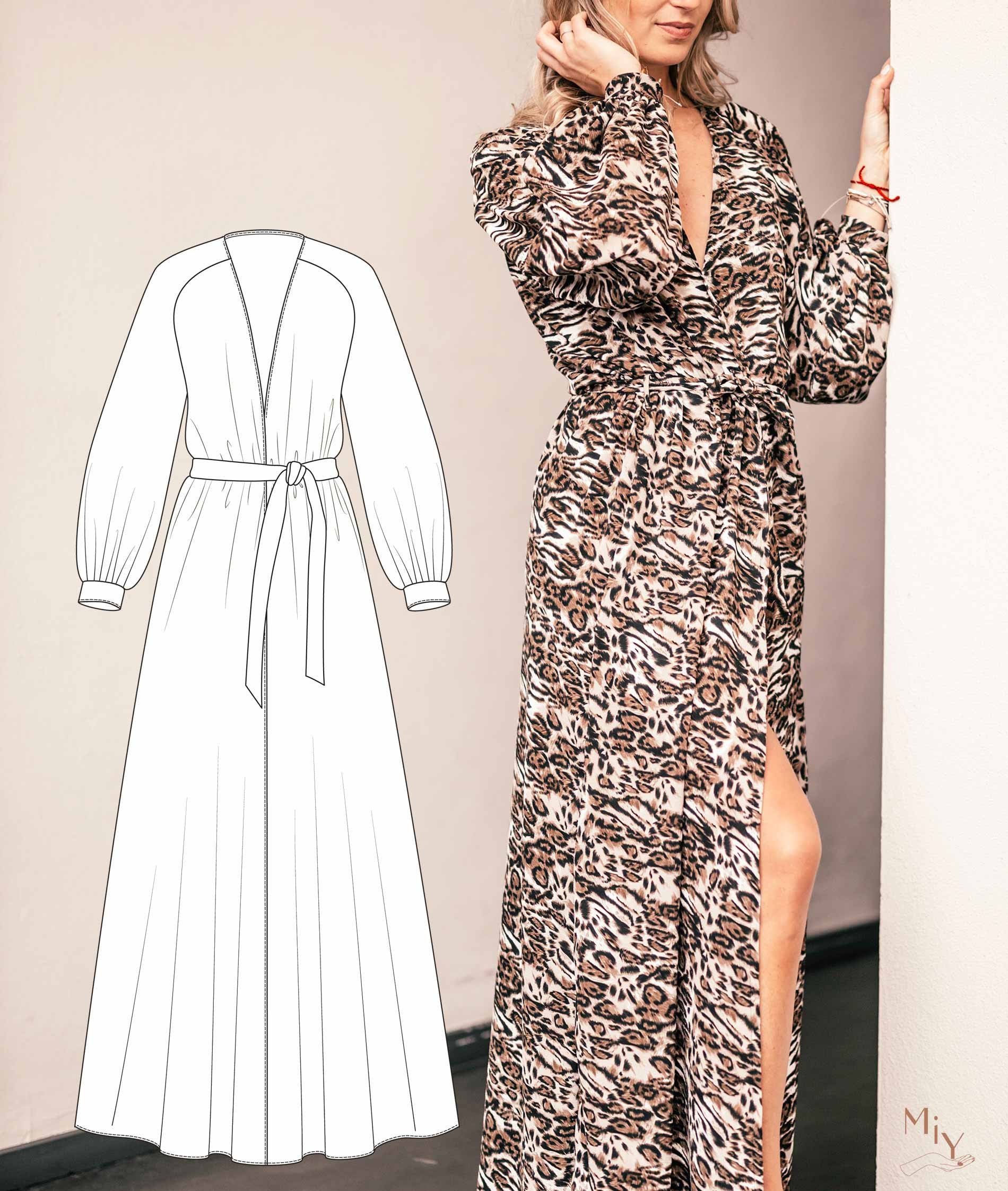 Woman's robe pattern - Anastasia Korfiati sewing school