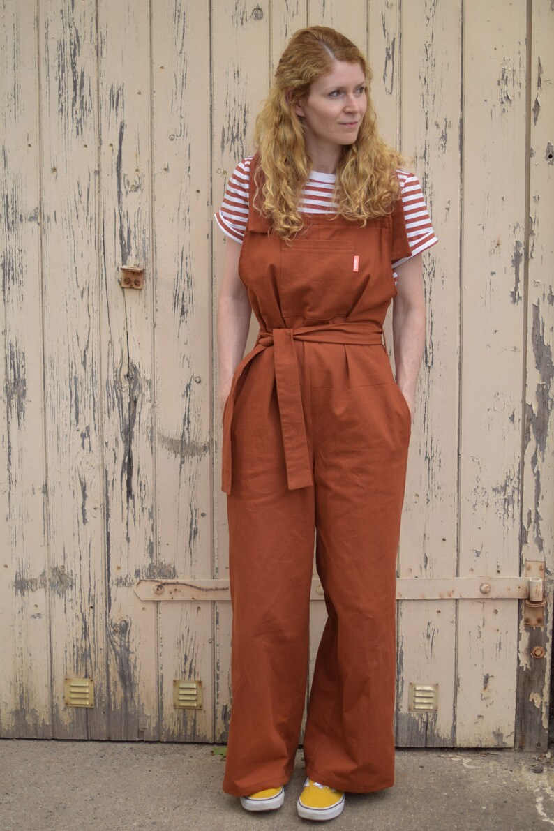 Damen Latzhose In Übergröße – Denim-Overall Aus Baumwolle, Volle Länge, Größen 46-50