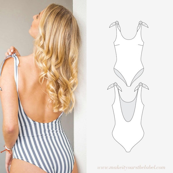 Swimsuit /One-piece / Bathing suit PDF Sewing Pattern for women and girls in german