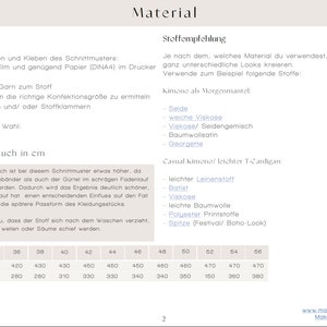 Morgenmantel und Bademantel oder Cardigan PDF Schnittmuster Größe 34-56 deutsch Bild 7