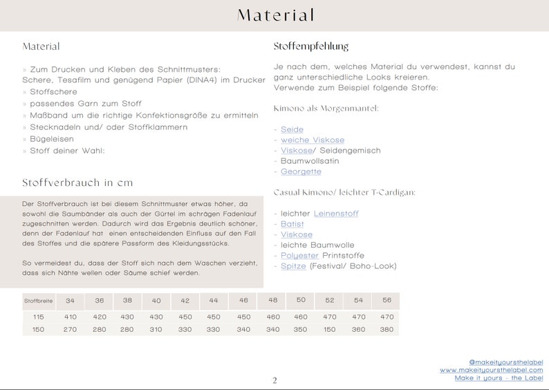 Morgenmantel und Bademantel oder Cardigan PDF Schnittmuster Größe 34-56 deutsch Bild 7