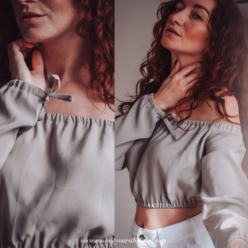 Off Shoulder Top PDF Sewing Pattern | Bardot Blouse Pattern - 12 Sizes ...