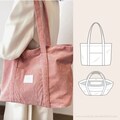 Tote Bag Sewing Pattern PDF | Canvas shopper bag product logo