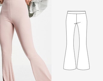 High Waist Flare Pants / Yoga Pants / Loungewear 34-50 - german