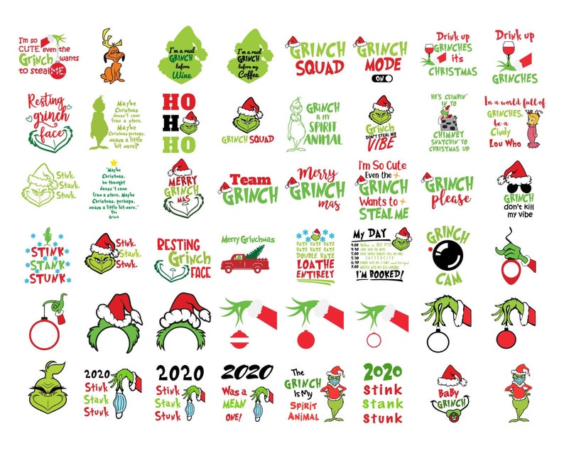 Download 137Grinch SVG Bundle 80 Nightmare before christmas 2020 ...