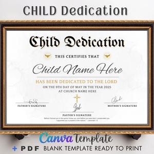 Dedicación de madera, Certificado de dedicación de niño, Plantilla de dedicación de bebé de Canva, Certificado de bautismo, Certificado de bautismo editable,