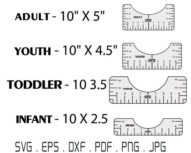 Download Tshirt Ruler Bundle SVG Shirt Placement Guide T-shirt | Etsy