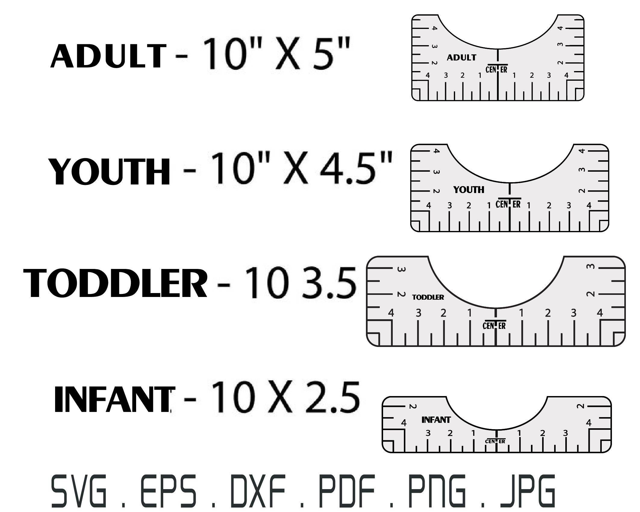 Tshirt Ruler Bundle SVG Shirt Placement Guide T shirt Alignment Tool 