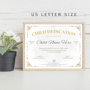 Child Dedication Lettering Child Dedication Certificate, Baby Dedication Certificate, Baptism ...