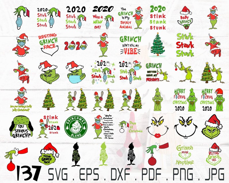 Download 137Grinch SVG Bundle 80 Nightmare before christmas 2020 ...