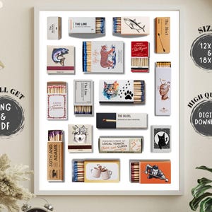 Blank Matchbook Digital Download, Matchbook Poster Template, Blank Matchbook Template, Custom Matchbook, Rich Neutrals, DIY Matchbox.