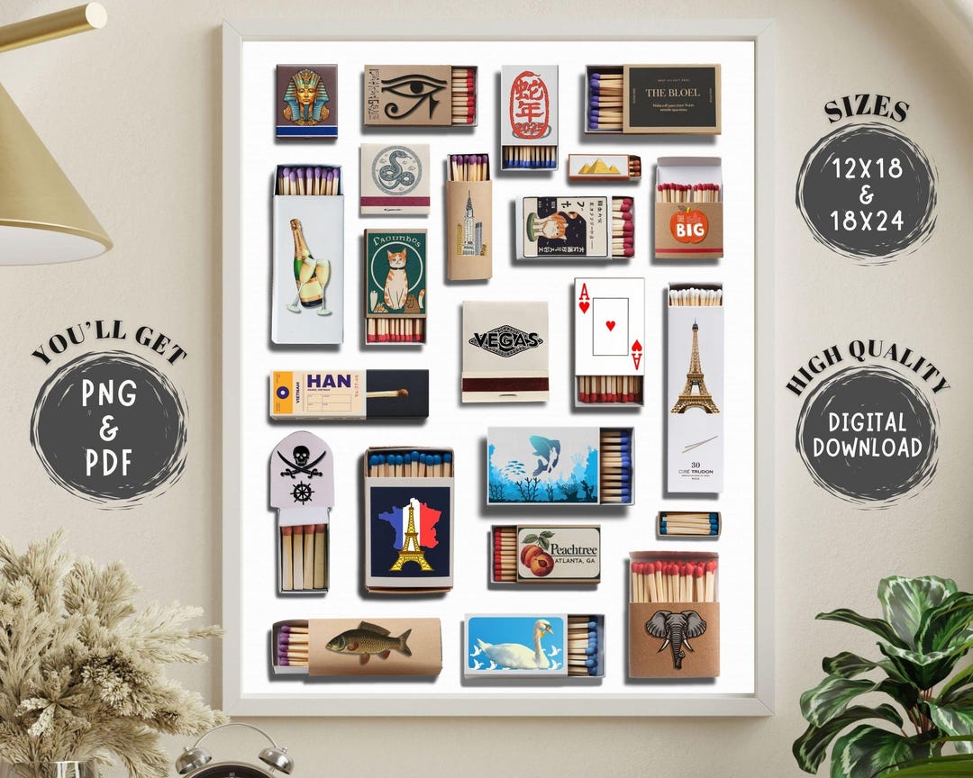 Matchbook Indesign Template Blank Matchbook Template, Blank Matchbook Digital Download, Matchbook ...