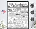 60th Birthday Newspaper Poster 1966, Back in 1966 Printable, Vintage Birthday Gift for Men Women, USA Edition product logo