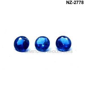 Eye Clean Star Cut Round 3 Piece Set AAA Flawless Ceylone Blue Sapphire, Rare Quality sapphire, Sapphire for Antique jewelry, Earring stone,