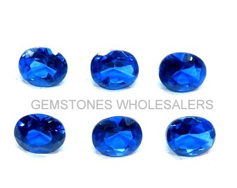 AAA Ceylone blå safir oval slipad lot (4,5x5,5 MM)
