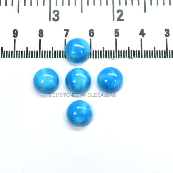 Tibetan Turquoise Blue Round 3mm 4mm 5mm 6mm 7mm 8mm 9mm 10mm Available Beutiful Smooth Polished Stone, Antique jewellery use stone