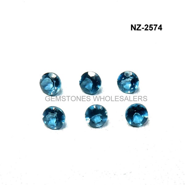 London Blue Topaz Rose cut 3 mm, 4 mm, 5mm, Top Quality AAA London Blue Topaz Antique jewelry use stone, Loose Gemstone for jewelry