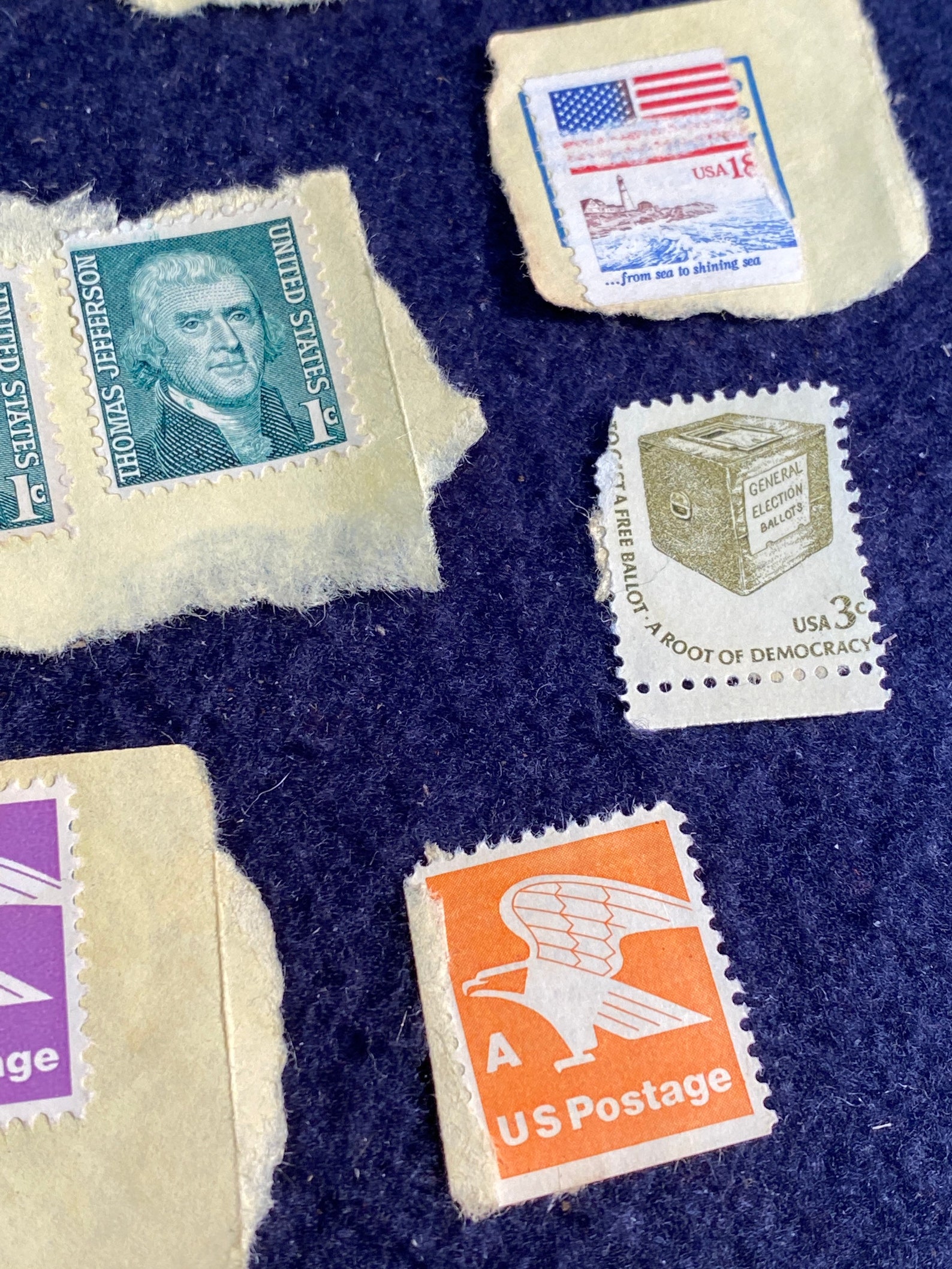 Vintage US Canceled Stamps Etsy