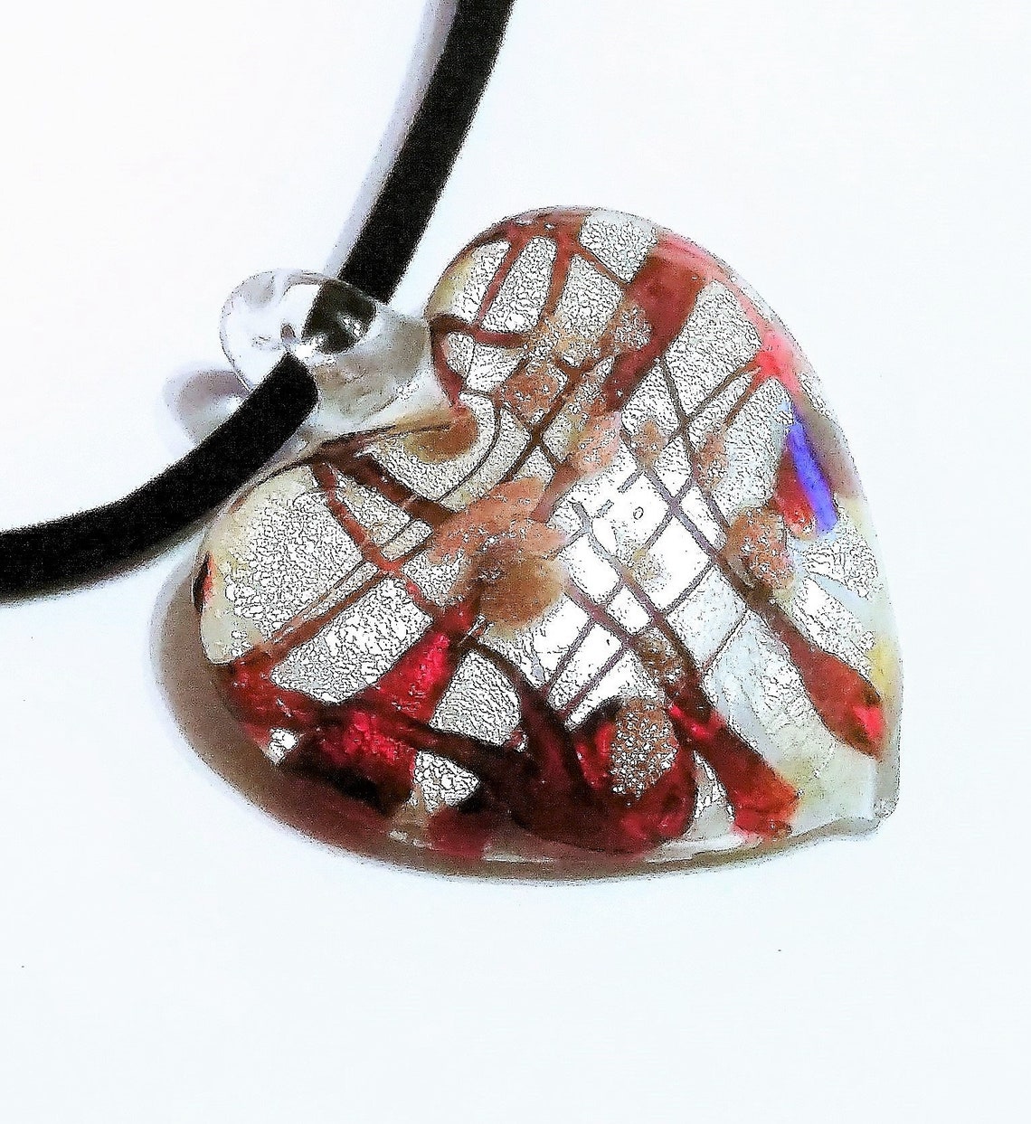 Glass Of Venice Murano Herz Anhänger - Red Waves G Produktbild-Vorschau 7