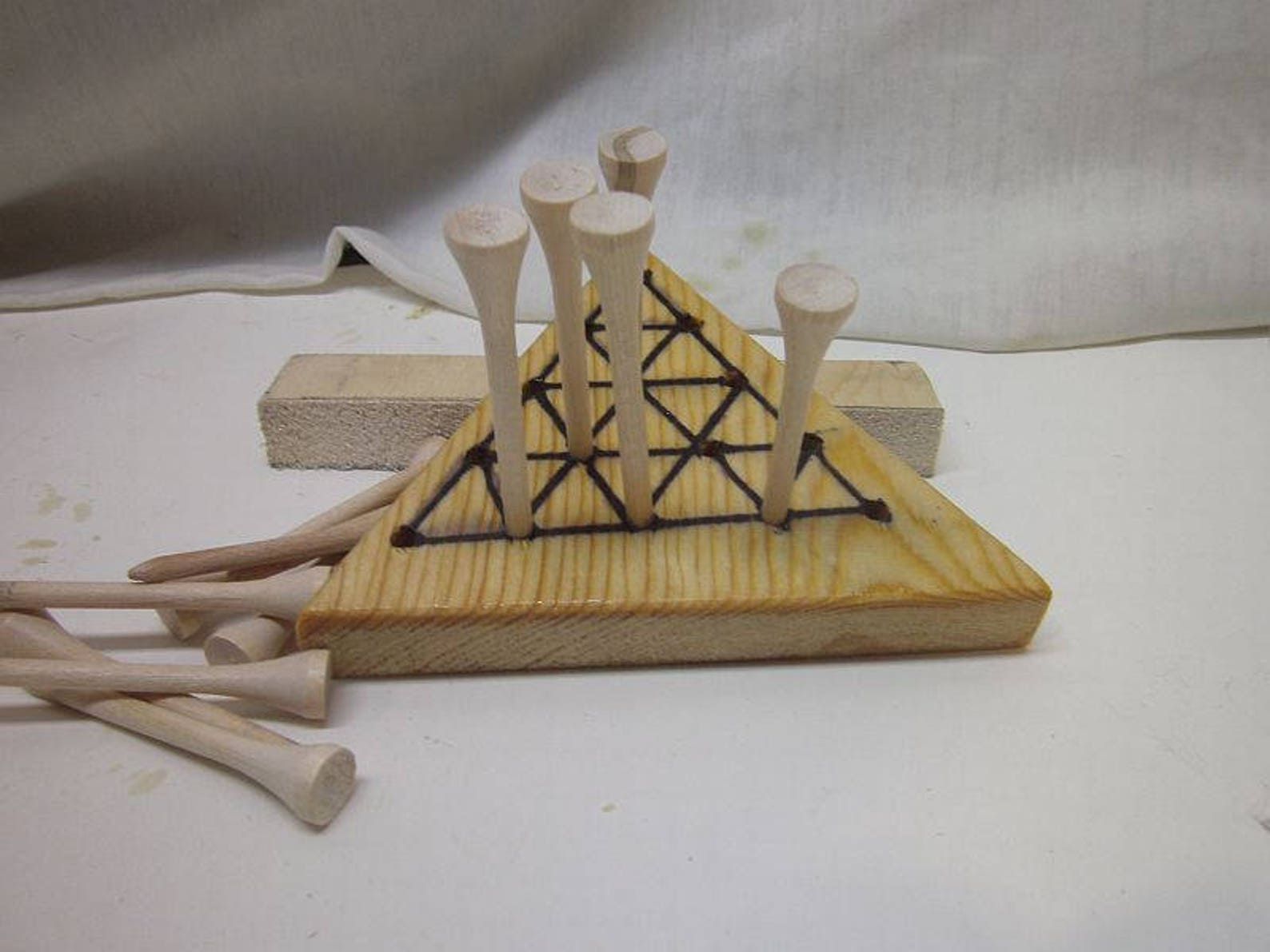 Pyramid Peg Board Game Peg Board games Etsy