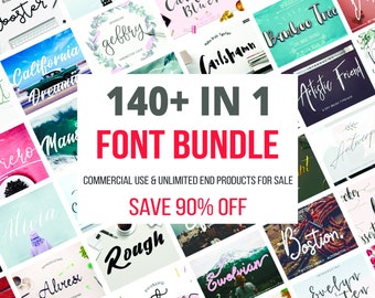 140 IN 1 font bundle  calligraphy font  font download  script font  font bundles  handwritten font  cursive font  wedding font