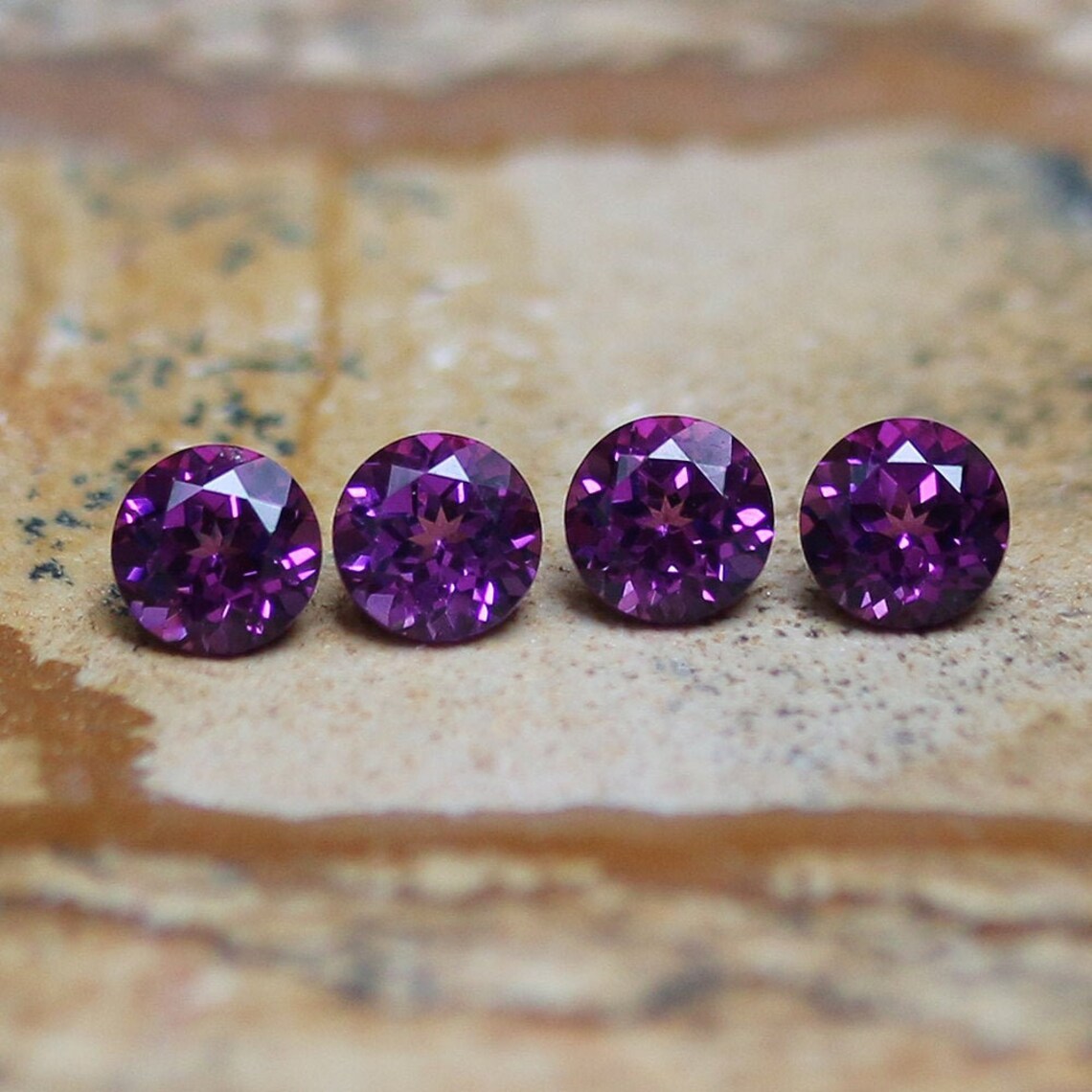 2.65ct Natural Purple Round Cut Faceted Purple Etsy