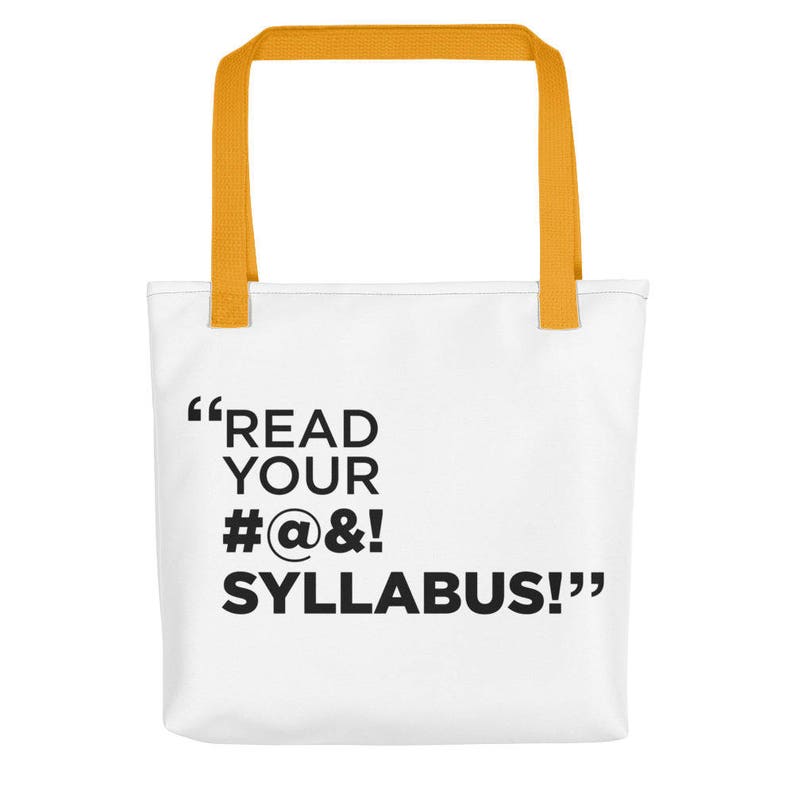 Funny Teacher Tote bag Read Your Syllabus Tote Bag Faculty Etsy