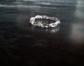Weave Ring Thorn Crown Celtic Silver Copper Trust Gift for Her or Him Unisex Antigue Raw Handwoven Austere Simple Ring for Lovers of Christ