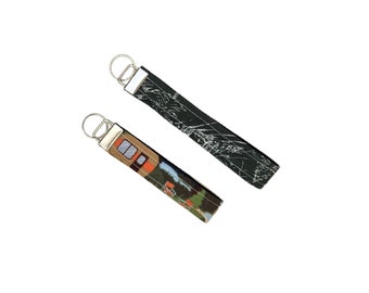 Mountain Keychain | Fishing Key Fob | Wristlet | Fabric Key Chain | Various Sizes and Patterns | Fun Pattern Keychain | Fun Gift