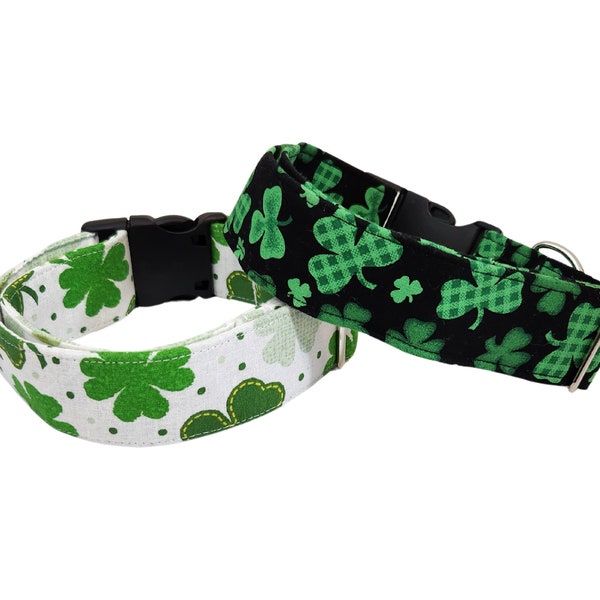 Clover Dog Collar   St Patrick's Day  Small to Giant Breeds  Bow or Flowerets Also Available