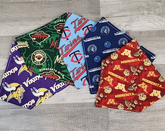 Minnesota Sports Dog Bandana Minnesota Vikings Dog Scarf Minnesota Gophers Minnesota Twins  Minnesota Wild Minnesota Timberwolves