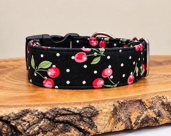 Kersenhalsband voor honden: Rode kersenhalsband, riem en strikjes voor huisdieren