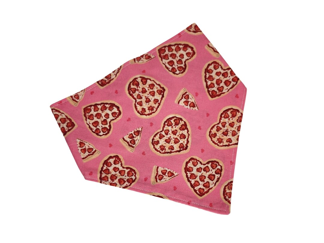 Pizza Dog Bandana 2 Bandana Styles W Clip or Slip Over Collar Funny Dog