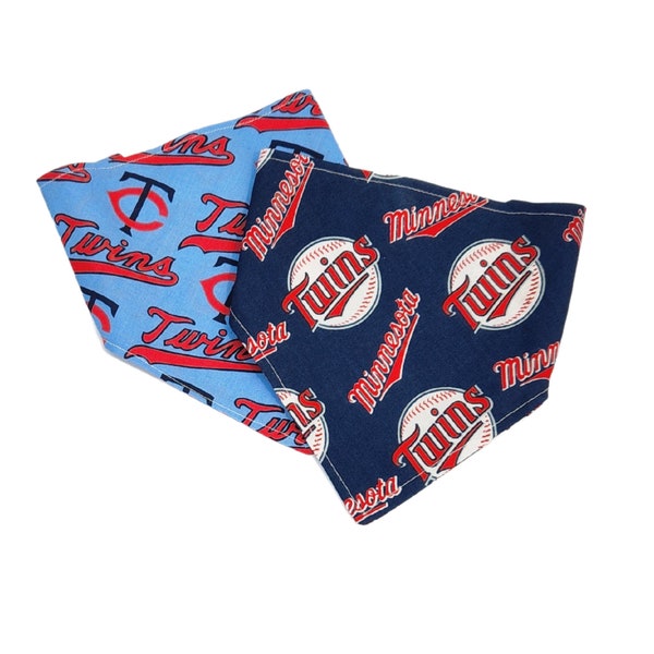 MINNESOTA TWINS HONKBAL Hond Bandanas Clip On Over de kraag Fan Gift Dog Gift Twins Fan Team Dog Bandana Match uw hond