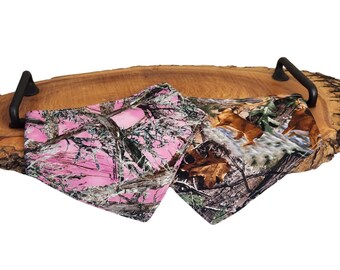 Pañuelo reversible de camuflaje para perros: estampado de ciervo, oso y ganso (algodón)
