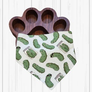 Pickle Dog Bandana Pickle Jar Bandana, Two Styles: wClip or Over the Collar