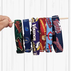 Collare per cani Minnesota Sports Collection Wild, collare per cani Vikings, Twins, collare per animali Gophers, collari per cani Timberwolves e fiocchi coordinati