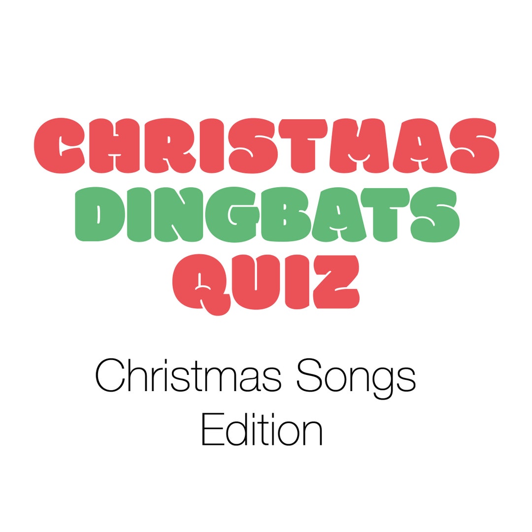 Christmas Dingbats Quiz Christmas Songs Edition Etsy