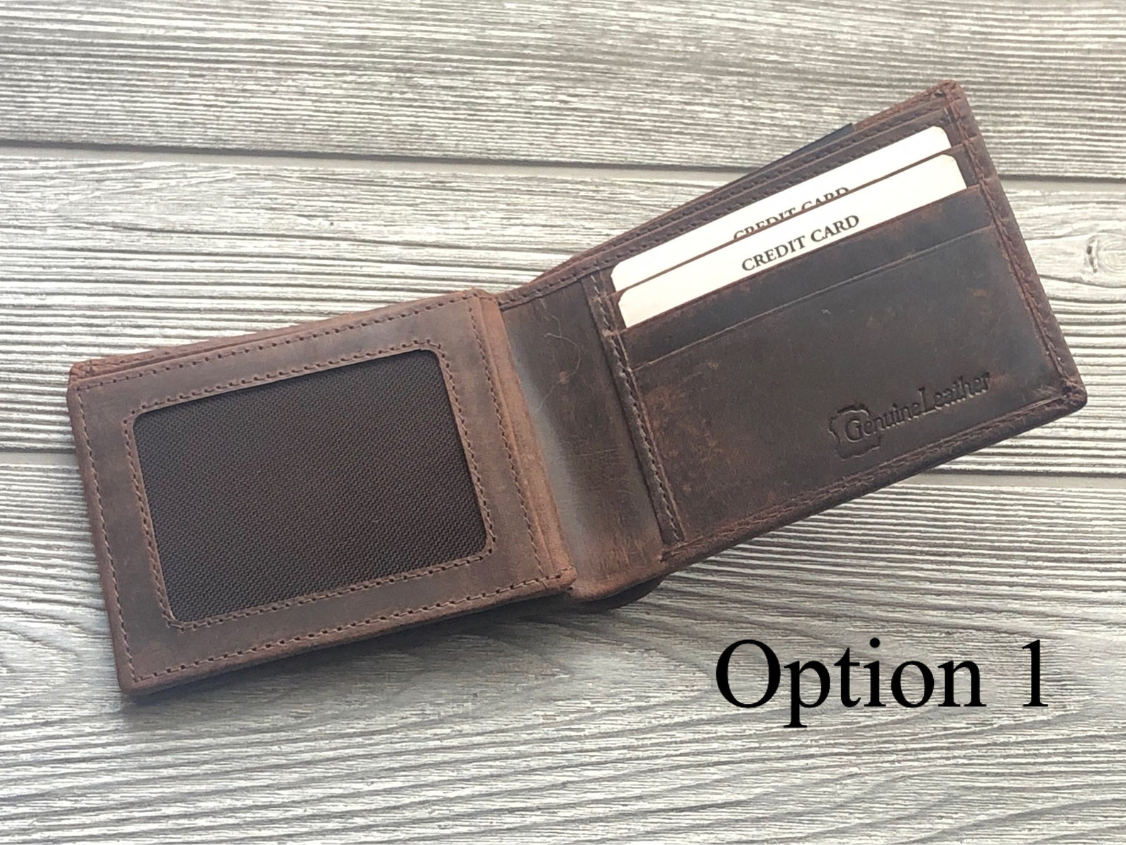 Mens Rustic Leather Turkey Hunting Wallet. Personalized Etsy