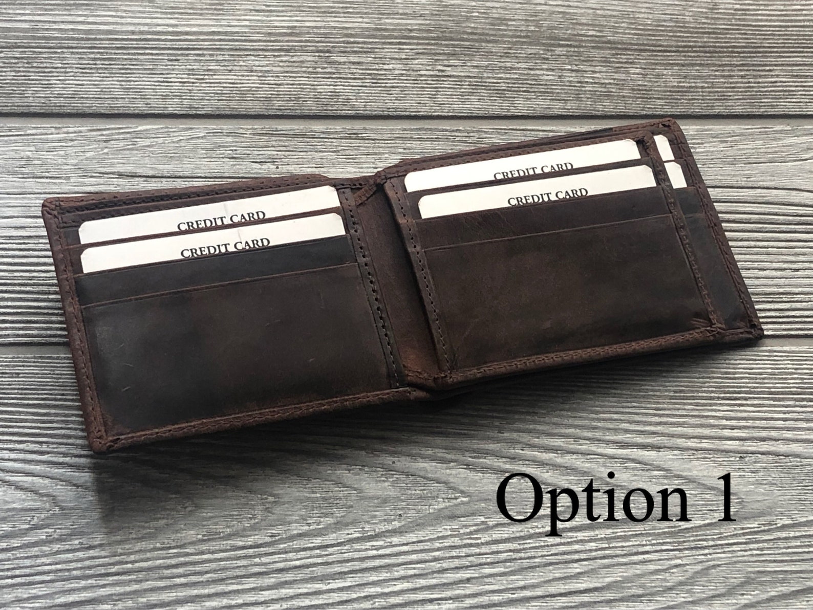 Mens Rustic Leather Turkey Hunting Wallet. Personalized Etsy