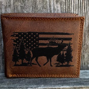 Engraved Leather Bi-Fold Wallet: Personalized Groomsmen Gift