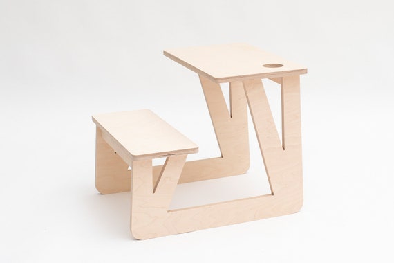 wooden kids desk