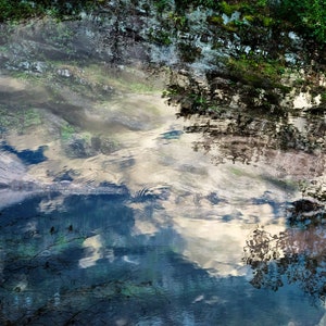 Photo Monet - Metal, Canvas, Print, wall decor, home decor, simple and elegant, ready to hang, abstract, color blocking, airbnb decor