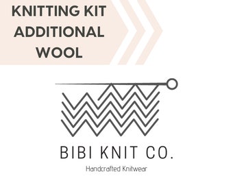 Additional Wool & Pom Pom for Knitting Kit