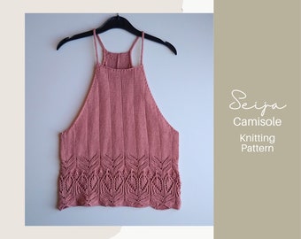 Knitting Pattern // Seija Racerback by Bibi Knit Co. // Cami Top Knitting Pattern // Womens Summer Top Knitting Pattern // Adult Summer Top