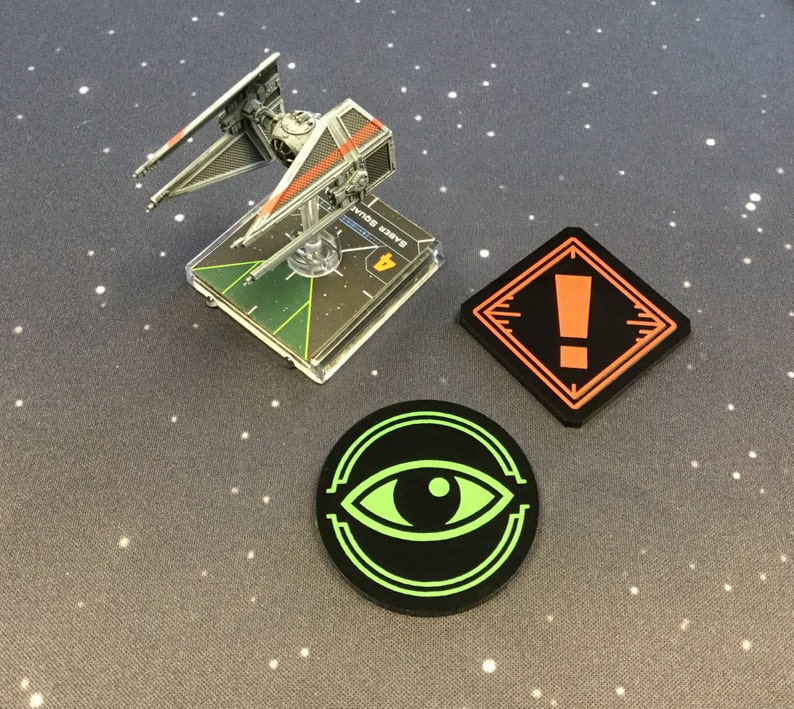 Xwing 2.0 compatible oversized acrylic Xwing tokens black Etsy